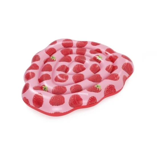 Bestway 1.65m x 1.51m scentsational raspberry pool float (contents:one float, one repair patch)